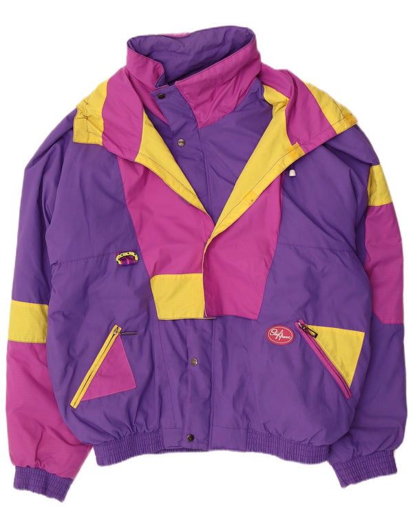 Jachetă de schi vintage pentru bărbați IT 54 XL violet din poliamidă color bloc