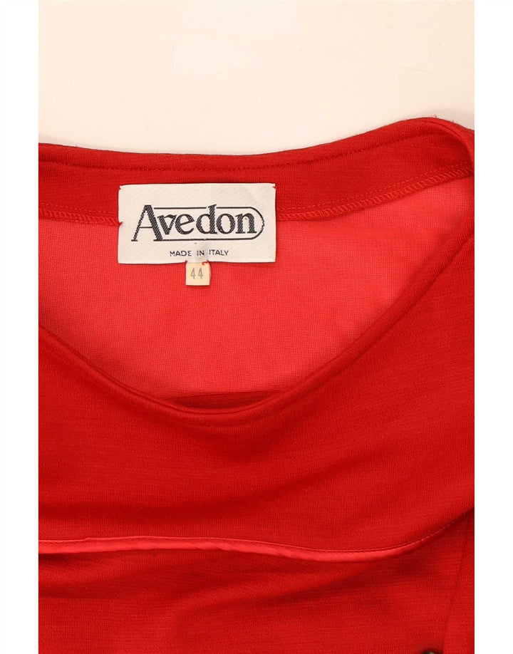 Rochie teacă cu mânecă lungă pentru femei Avedon IT 44 Lână roșie medie