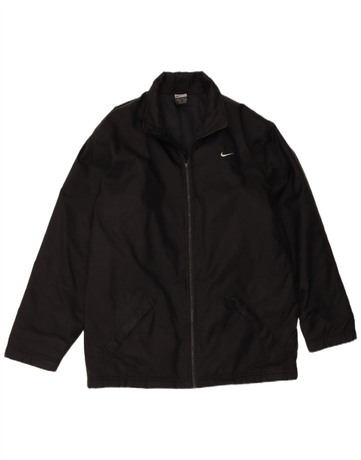 Jachetă grafică NIKE pentru bărbați, Marea Britanie 39/41, nailon mediu negru
