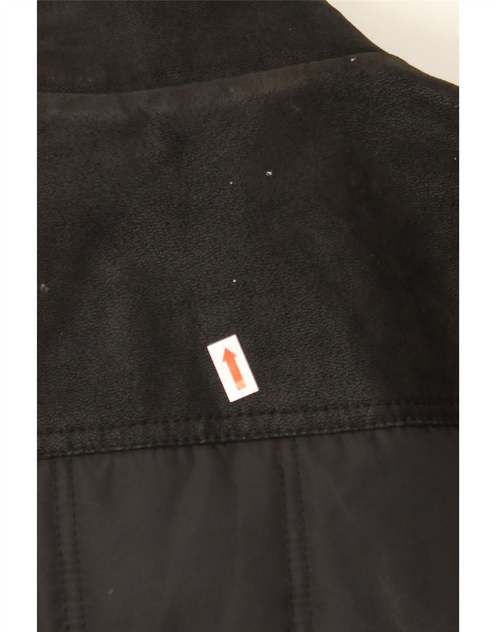 PETER COFOX Mens Padded Jacket UK 42 XL Black Leather Vintage Peter Cofox and Second-Hand Peter Cofox from Messina Hembry 