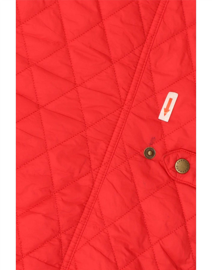 Gilet matlasat Barbour pentru femei UK 14, mare, roșu, poliamidă