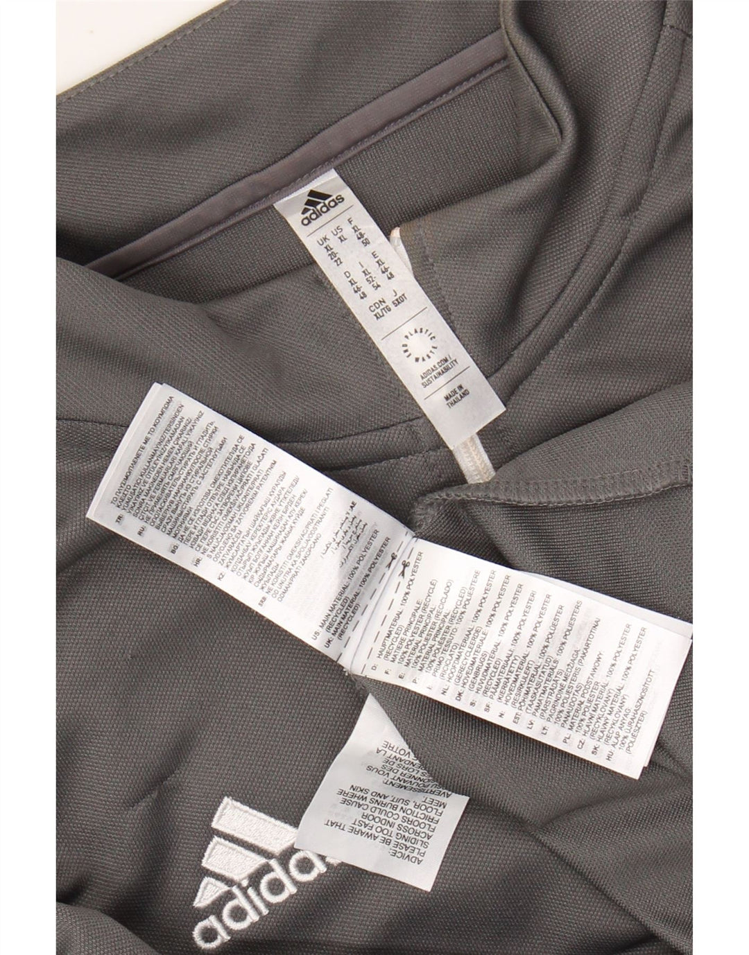 Top de trening ADIDAS Aeroready, cu fermoar și gât, pentru femei, UK 20/22 XL, gri