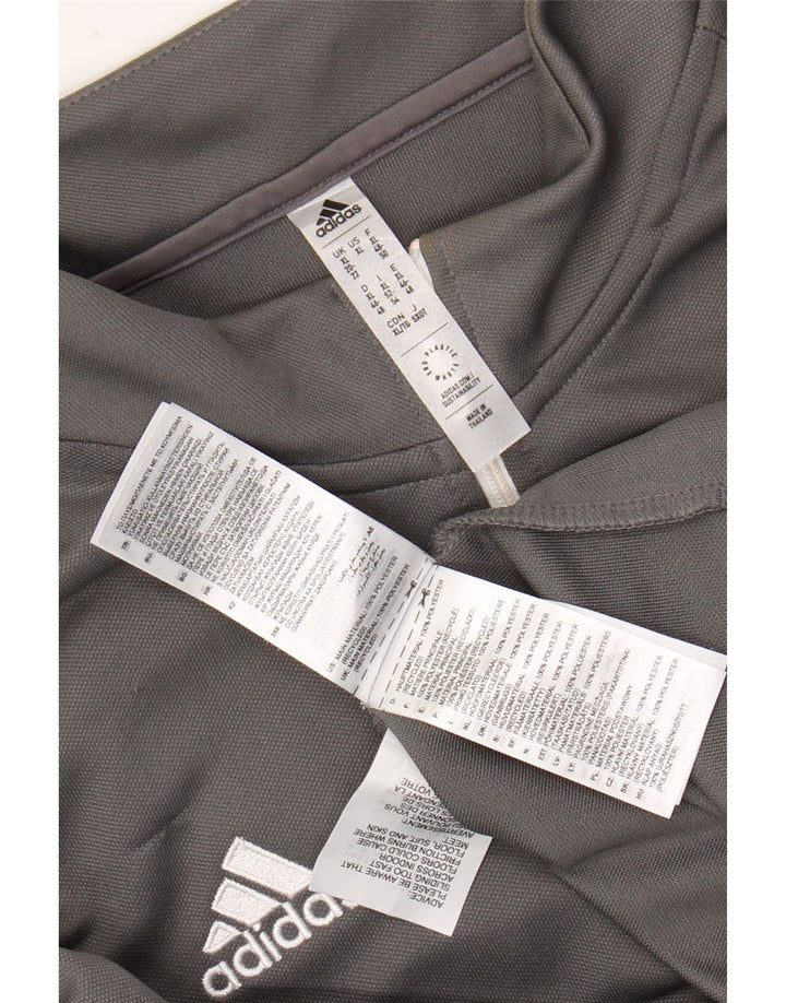 Top de trening ADIDAS Aeroready, cu fermoar și gât, pentru femei, UK 20/22 XL, gri