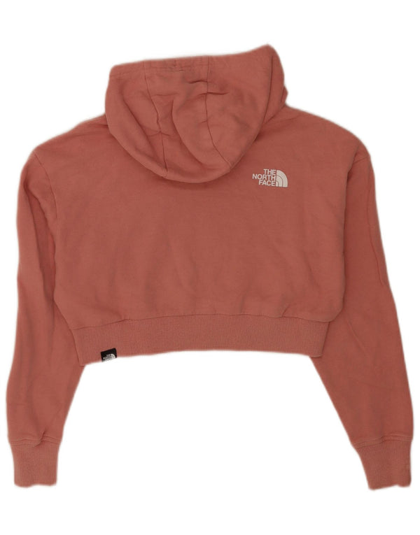 Jumper The North Face pentru femei, cu crop largi, cu glugă, UK 6 XS, bumbac, roz