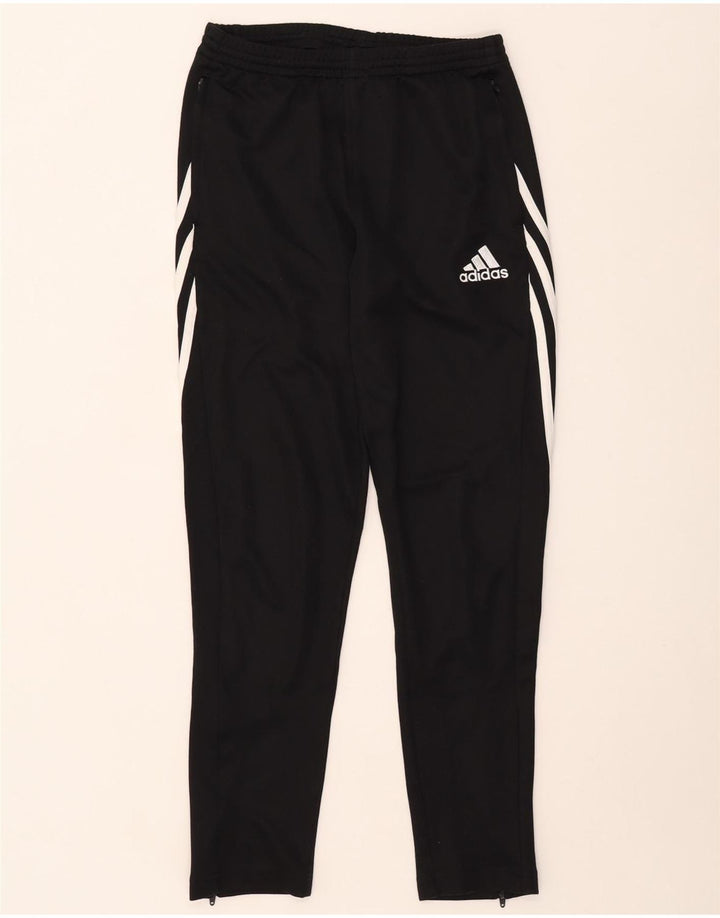 Pantaloni de trening Adidas Climalite pentru baieti 13-14 ani poliester negru
