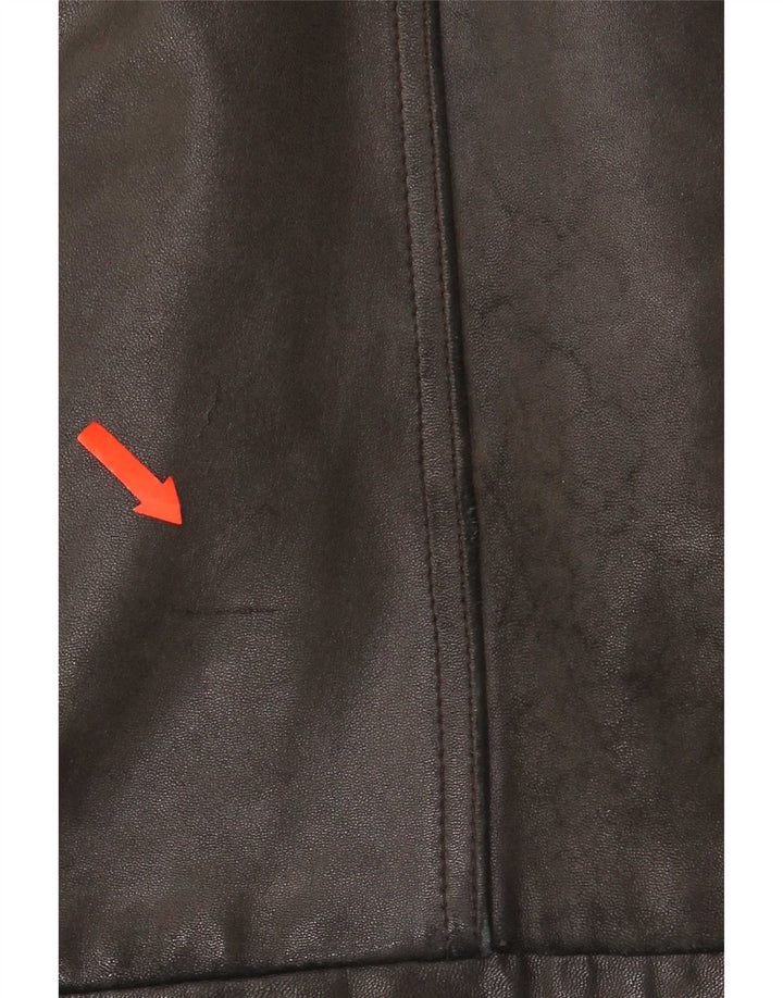 Jachetă de piele pentru bărbați Itallo UK 40 Large Black