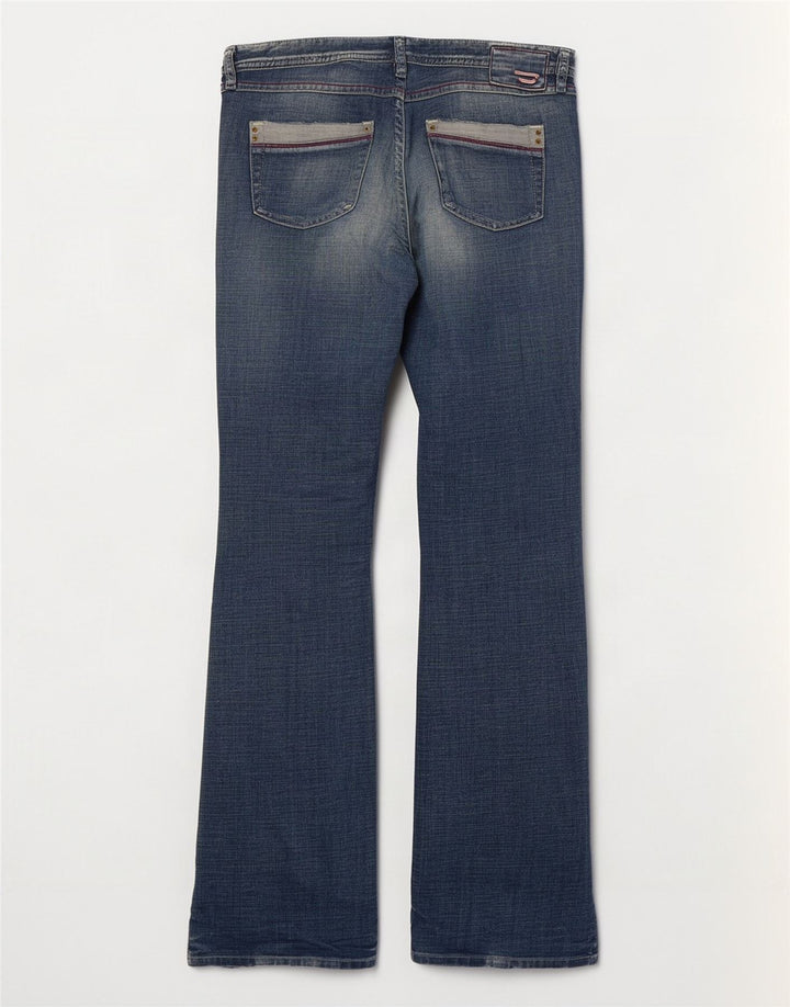 Jeans Bootcut pentru femei Diesel Distressed UK 16 Large W32 L33 Blue Bumbac