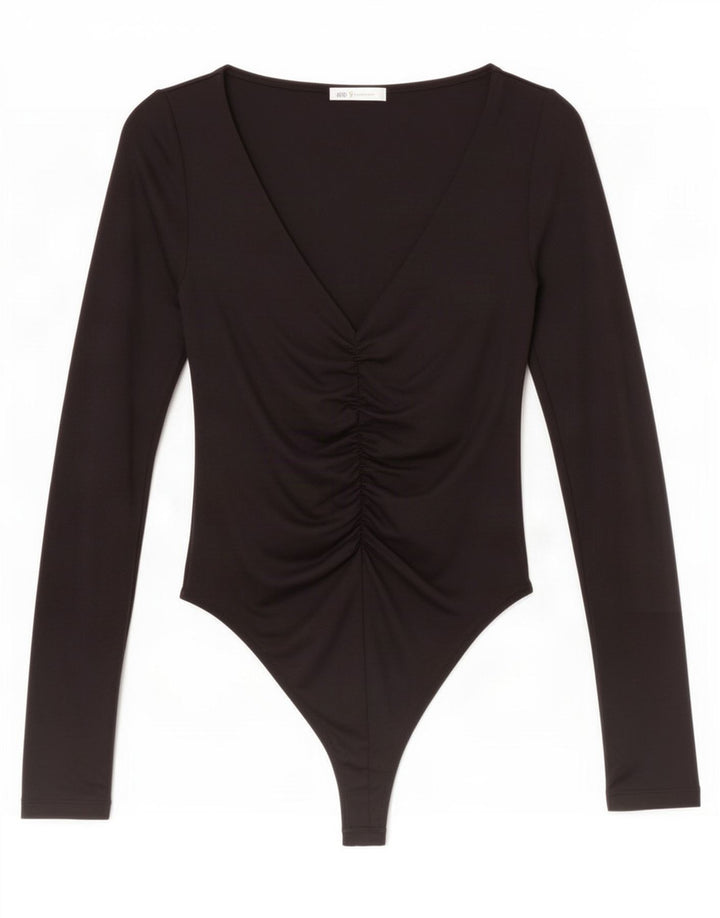Body Zara Femei UK 12 Medium Negru Poliamidă