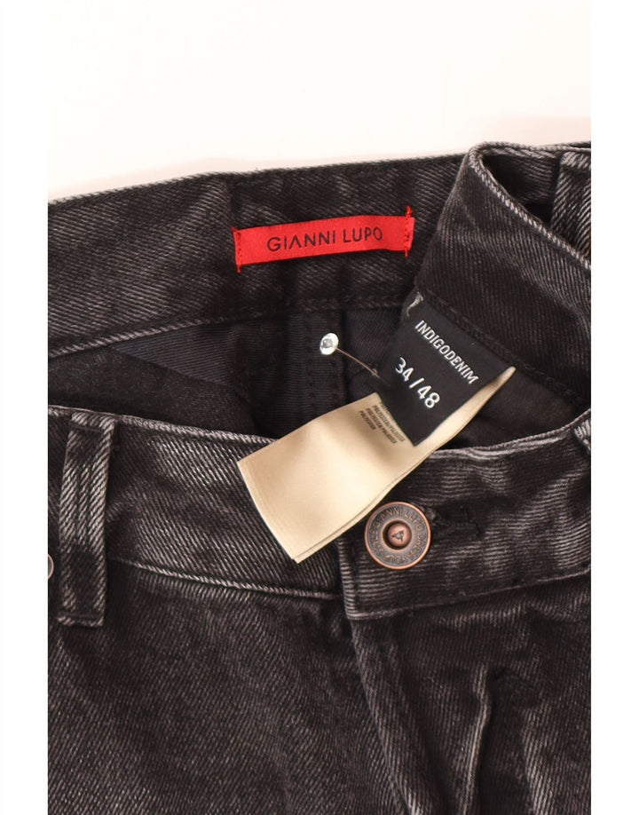 Gianni Lupo Blugi Bruce Distressed Slim pentru bărbați IT 48 Medium W34 L30 Gri