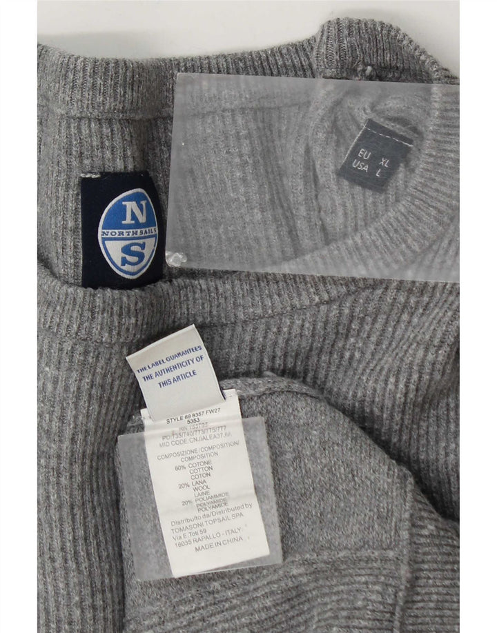 Pulover North Sails pentru bărbați, cu gât crew, XL, bumbac gri