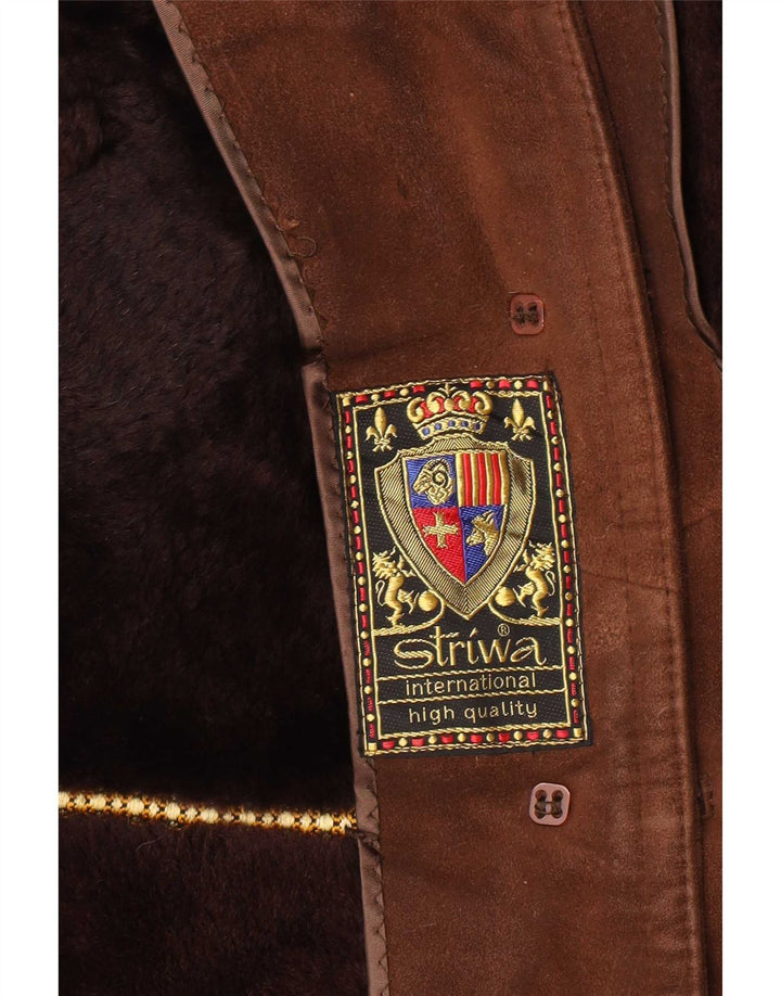 Palton din shearling pentru femei Striwa IT 42 maro mediu