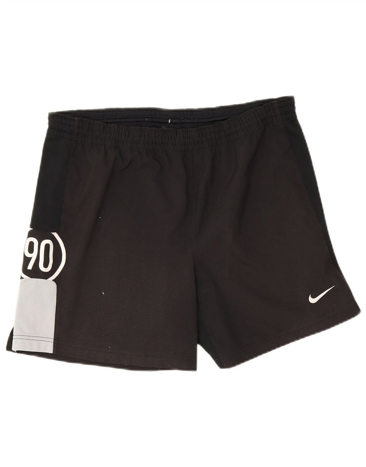 Pantaloni scurți sport grafic Nike pentru bărbați, mici, negru, color block