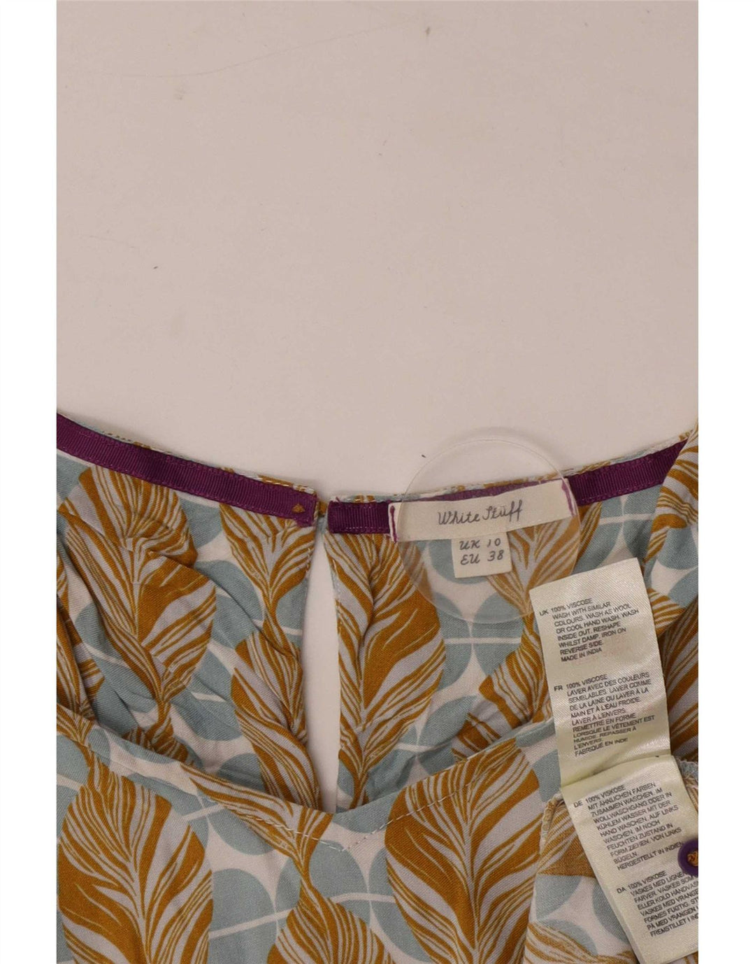 Bluză pentru femei White Stuff cu mâneci 3/4, UK 10, mic, multicoloră, florală
