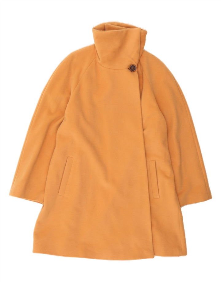 VINTAGE Womens Overcoat IT 44 Medium Orange New Wool Vintage Vintage and Second-Hand Vintage from Messina Hembry 