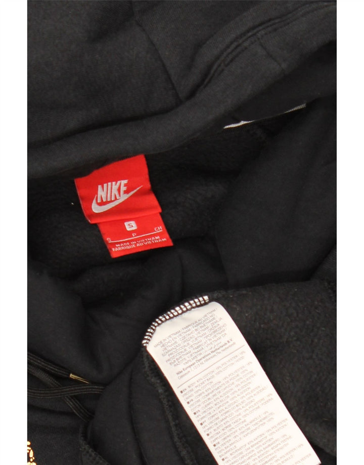 Pulover NIKE pentru femei, supradimensionat, cu capota, UK 10, bumbac negru