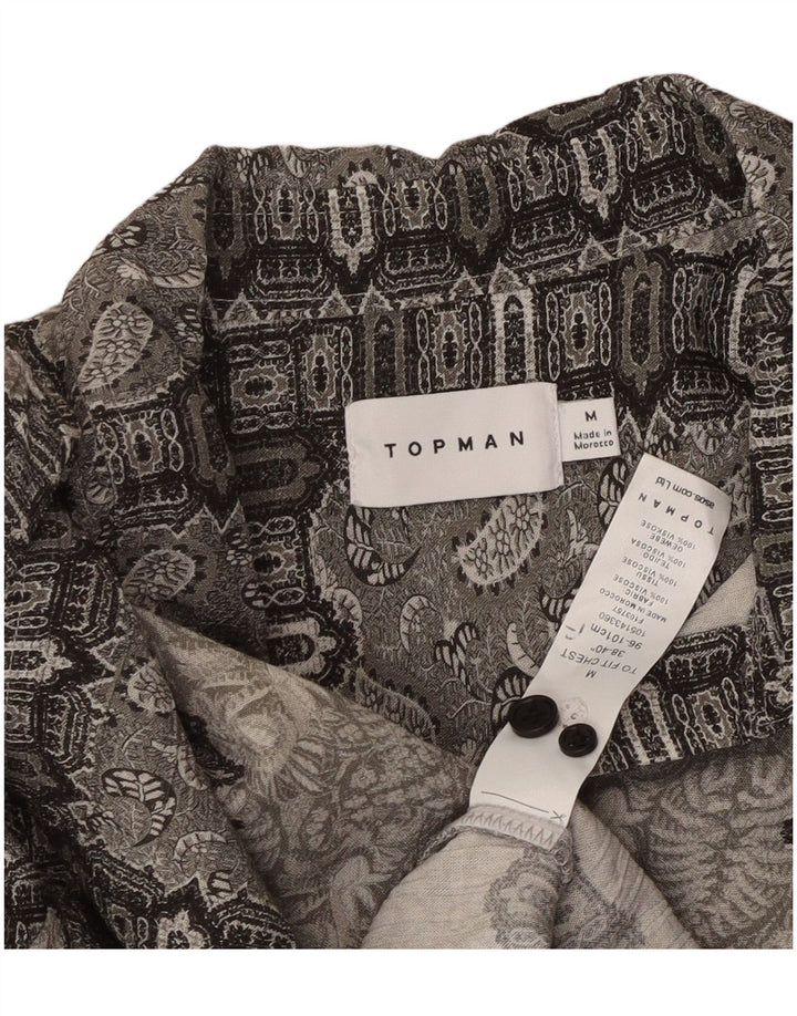 Cămașă Bărbați TOPMAN Gri Mediu Paisley Viscose