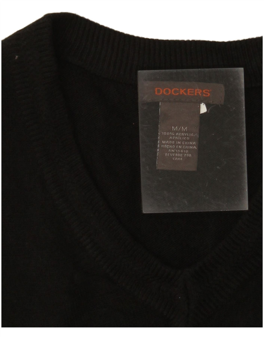 DOCKERS Vestă bărbătească Tank Top Medium Negru Acrilic