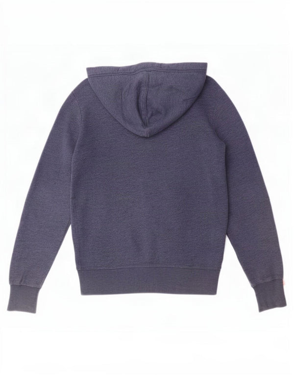 Pulover Superdry pentru bărbați, cu fermoar, bumbac, albastru