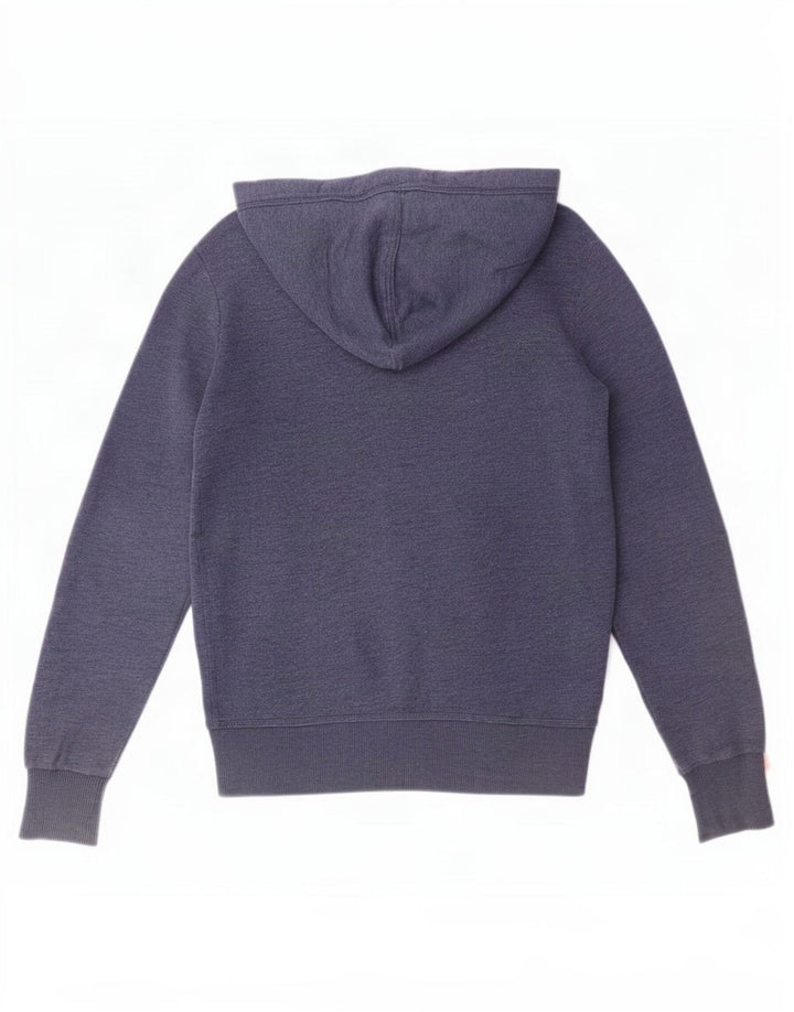 Pulover Superdry pentru bărbați, cu fermoar, bumbac, albastru