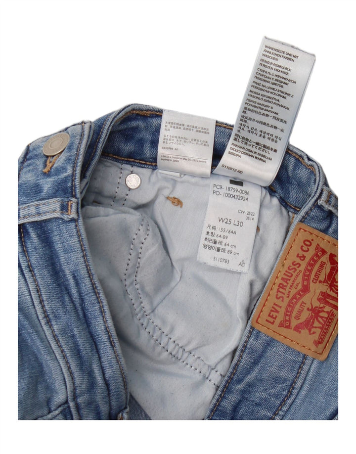 Blugi Levi's 725, cu talie înaltă, pentru femei, L25 L30, bumbac albastru