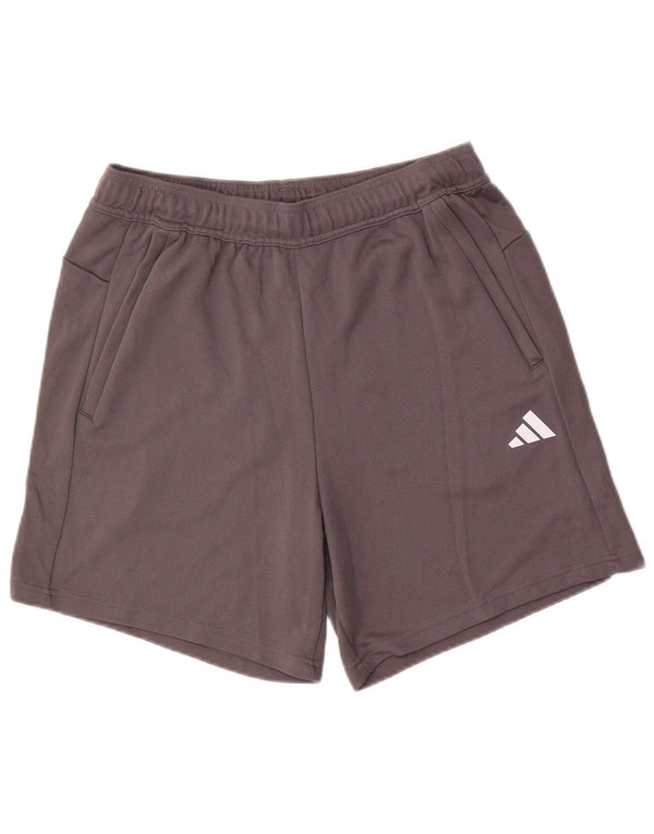 Adidas Mens Aeroready Regular Fit Sport Shorts Large Grey Polyester