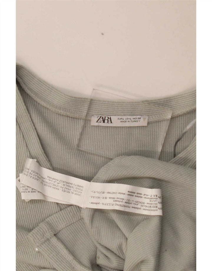 Top cardigan pentru femei Zara UK 14 mare, gri, poliester