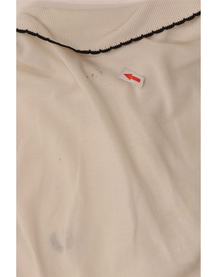Cămașă polo Fred Perry pentru femei UK 10 mic din bumbac alb