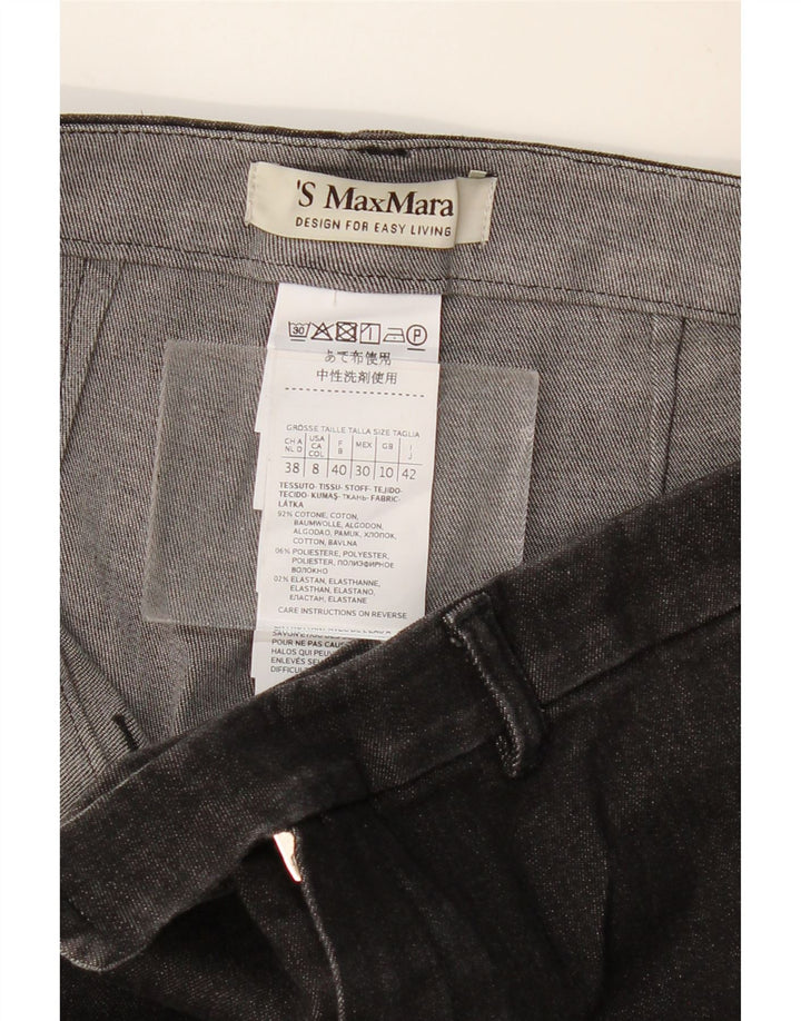 MAX MARA Blugi Bootcut pentru femei UK 10 Small W28 L28 Bumbac gri