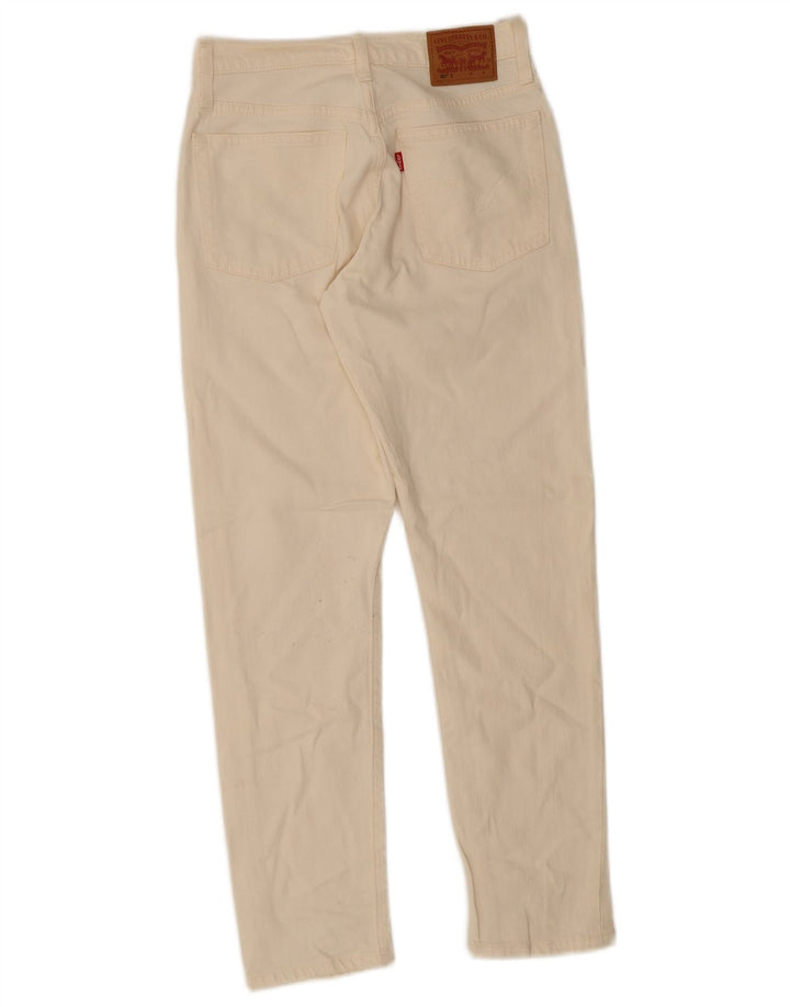 Blugi drepti 501 pentru femei Levi's W25 L28 bumbac alb