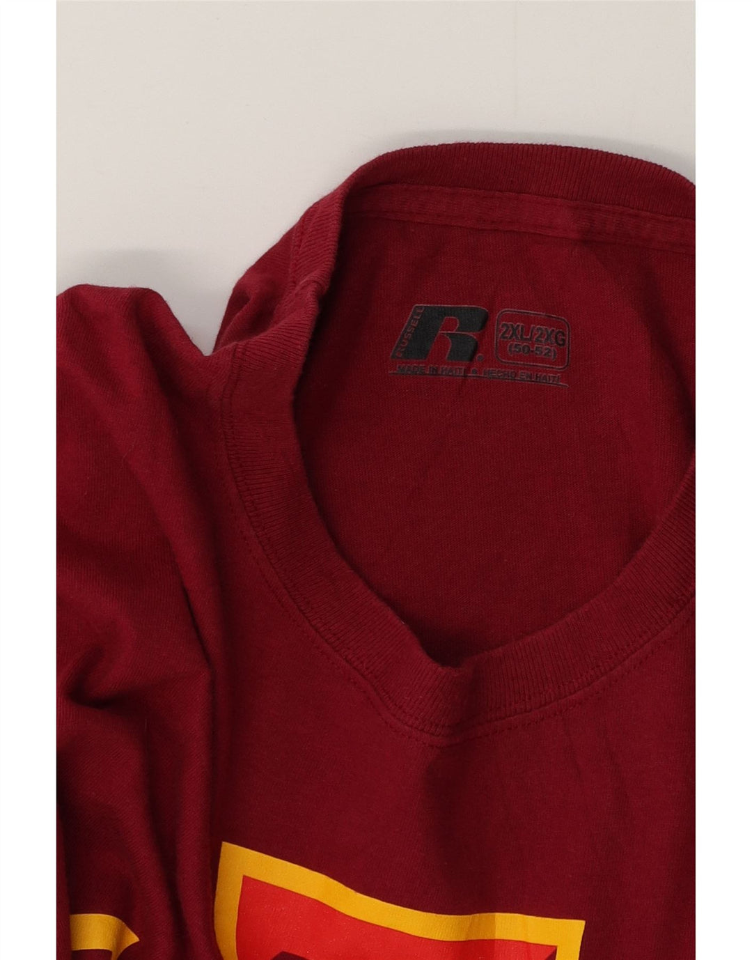 Tricou grafic Russell Athletic pentru bărbați Top 2XL bumbac roșu