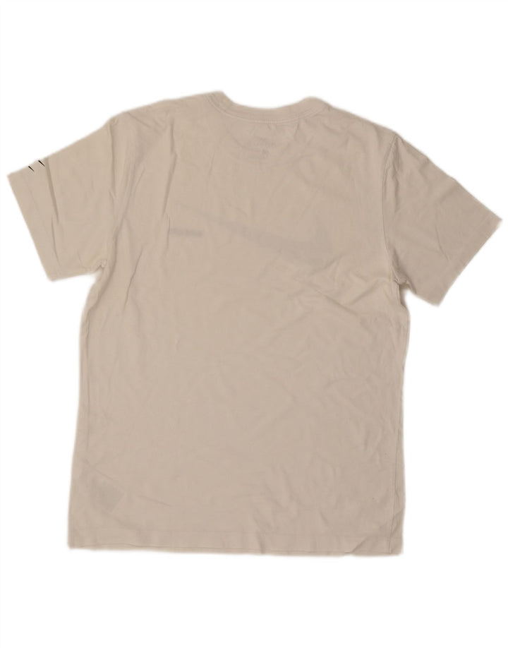 Tricou grafic Nike pentru bărbați Top mediu din bumbac alb