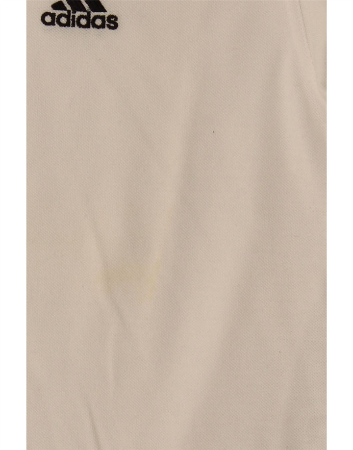 Tricou polo pentru bărbați Adidas, mare, alb, bumbac