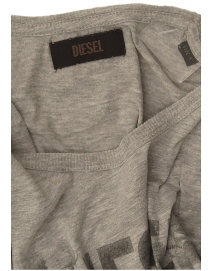 Tricou grafic pentru femei Diesel UK 8 Small Gri
