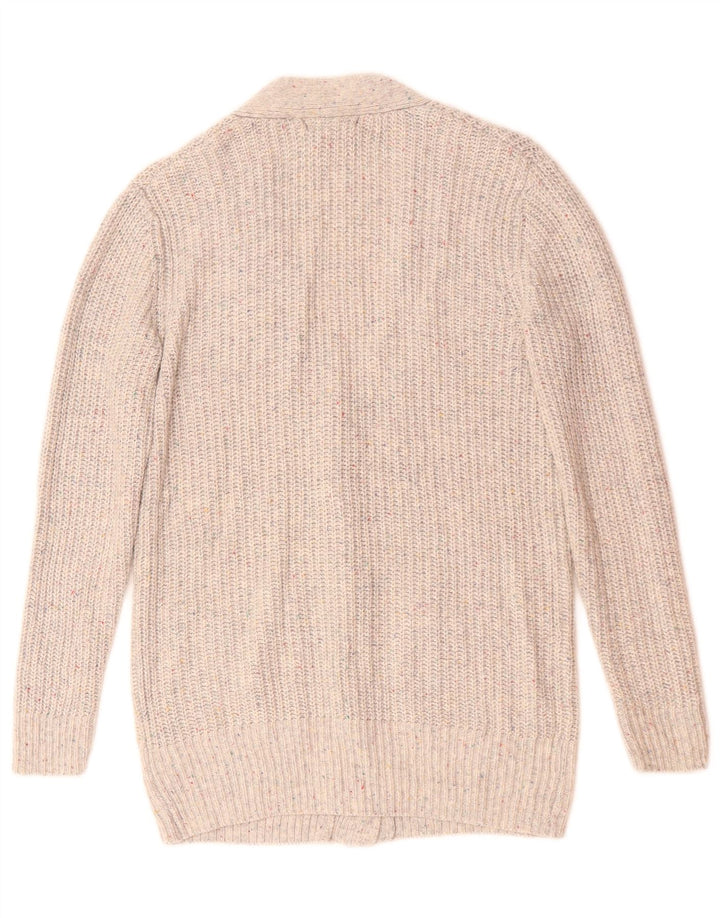 Pulover cardigan pentru femei Marks & Spencer UK 10 mic, gri bumbac cu pete