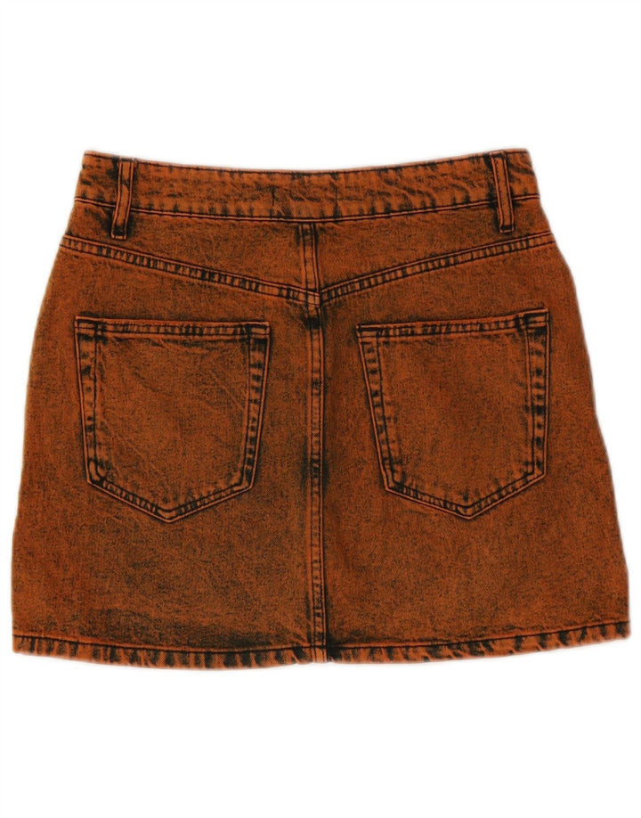 Fusta Mini Denim Zara Femei Medium W28 Portocaliu