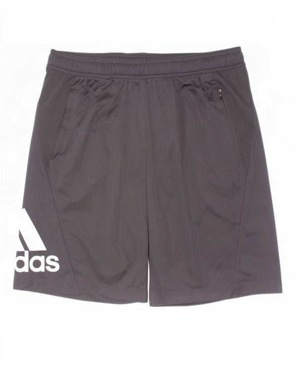 Adidas Boys Aeroready Graphic Sport Shorts 15-16 Years XL Black Polyester