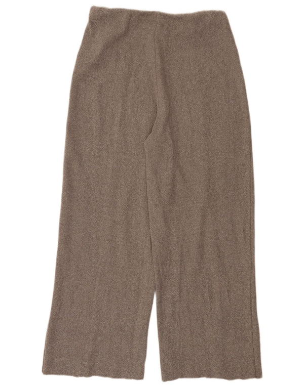 Pantaloni largi pentru femei cu talie înaltă Zara UK 14 Poliester gri mediu