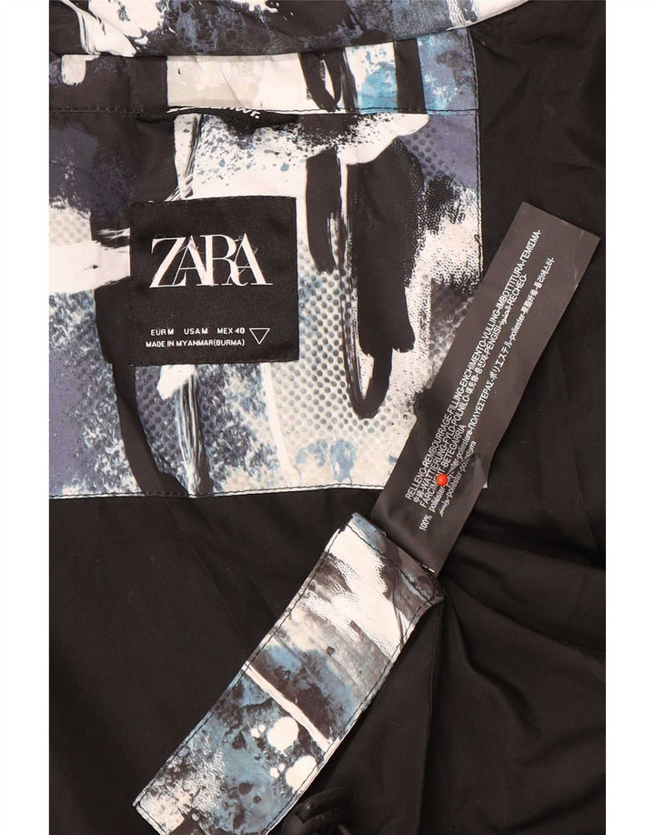 Jachetă căptușită cu glugă pentru bărbați Zara UK 38 Camuflaj mediu multicolor