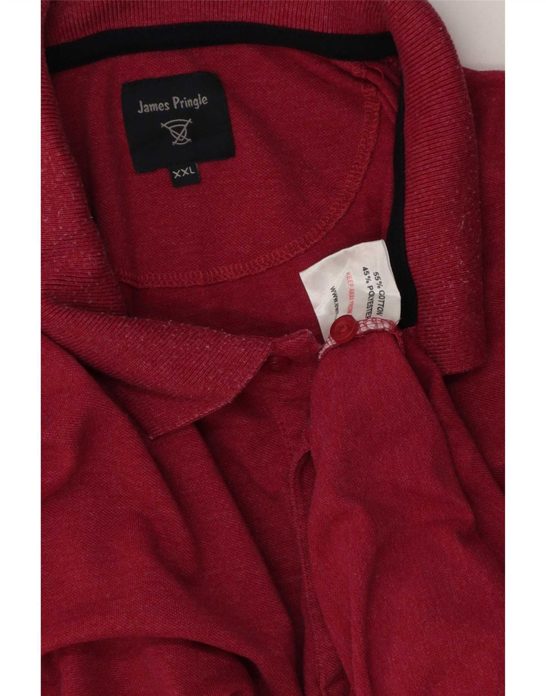 Cămașă polo Pringle pentru bărbați, bumbac roz 2XL
