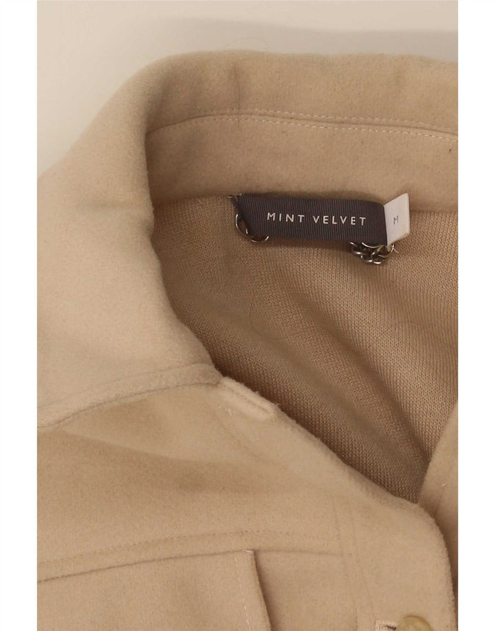 MINT VELVET Bomber supradimensionat pentru femei UK 14 Medium Beige Acrylic