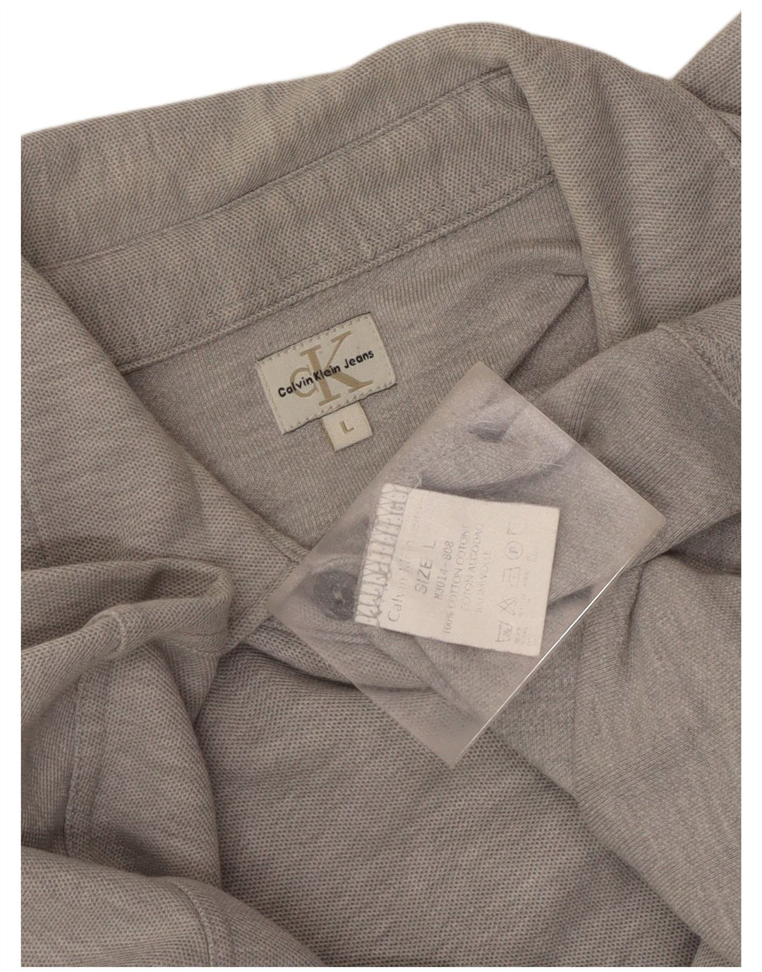 Cămașă pentru bărbați Calvin Klein Jeans, bumbac cu pete gri mare
