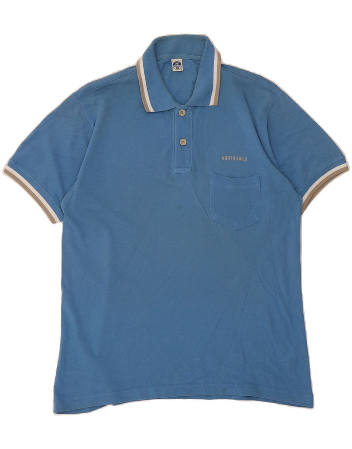 NORTH SAILS Mens Polo Shirt XL Blue Cotton Vintage North Sails and Second-Hand North Sails from Messina Hembry 