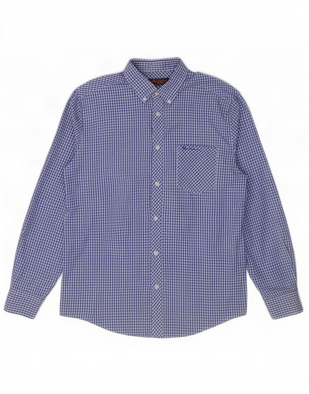 Cămașă pentru bărbați Ben Sherman, din bumbac vichy albastru mediu