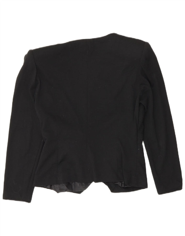 Top cardigan pentru femei Luisa Spagnoli IT 46 Lână neagră mare