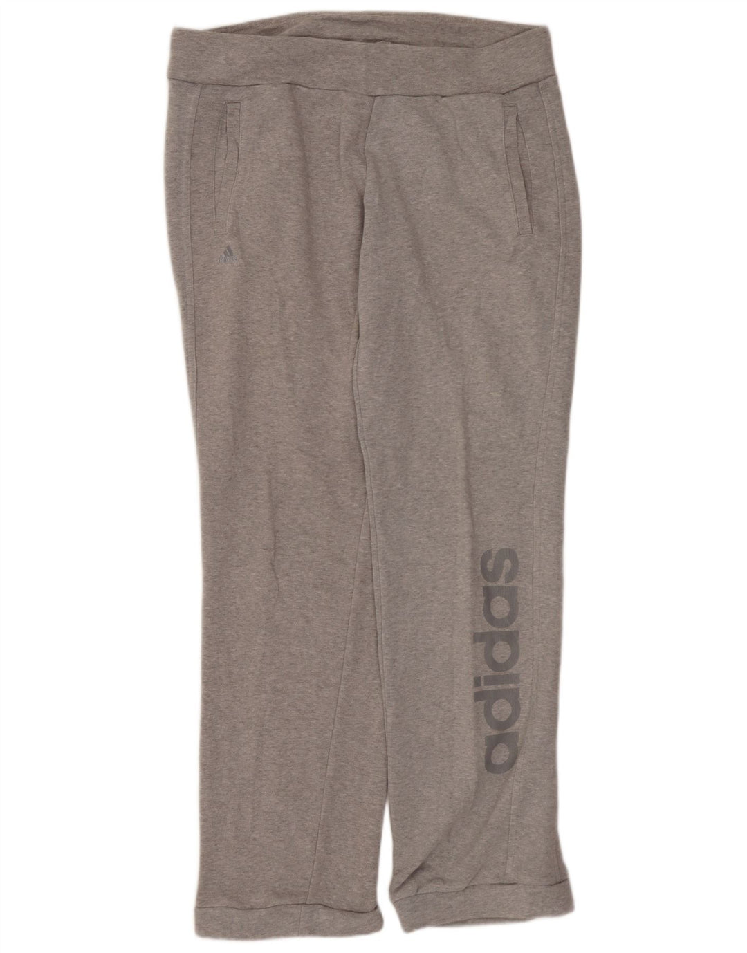 Pantaloni de trening grafic pentru femei ADIDAS Joggeri UK 12/14 Gri mediu