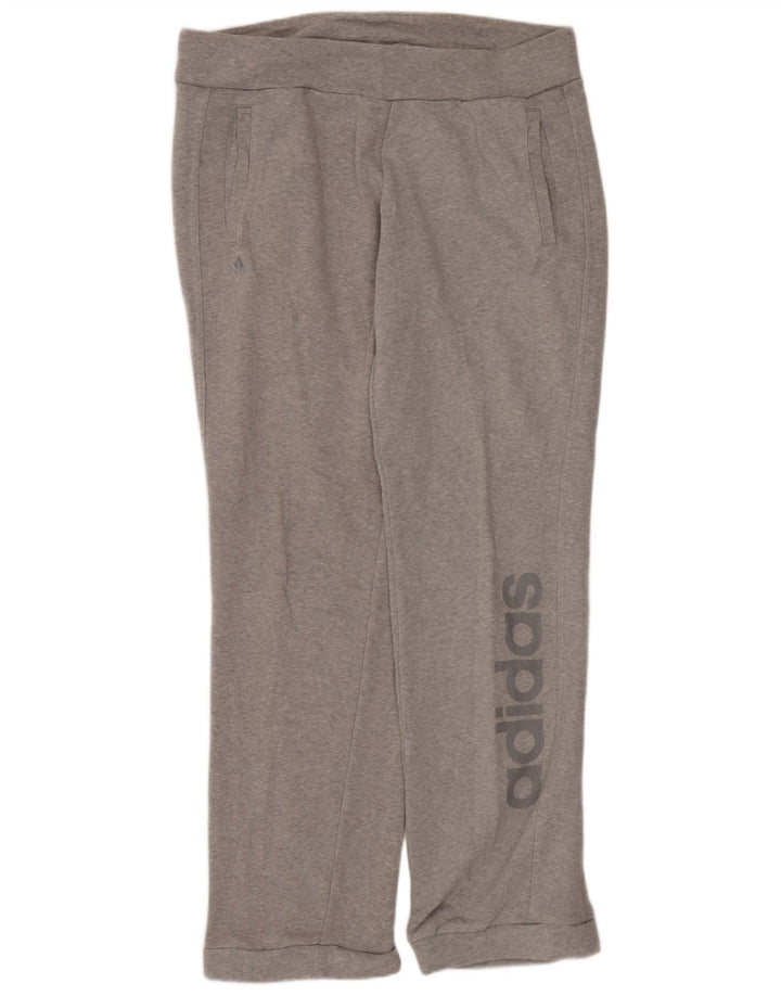 Pantaloni de trening grafic pentru femei ADIDAS Joggeri UK 12/14 Gri mediu
