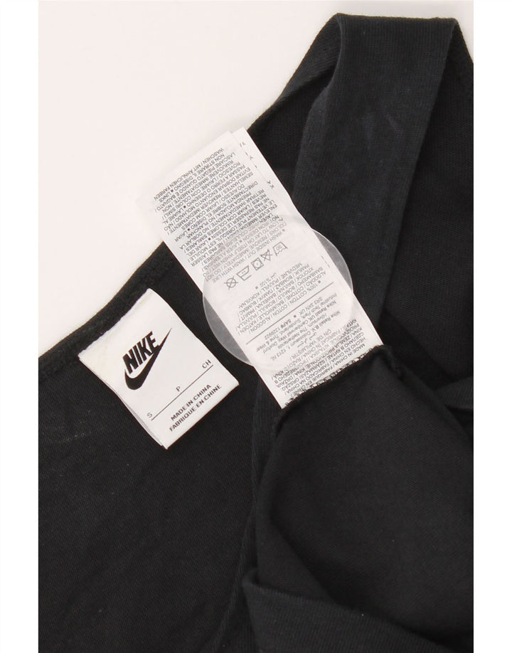 Top cu vestă supradimensionată pentru femei Nike UK 10 mic, negru, bumbac