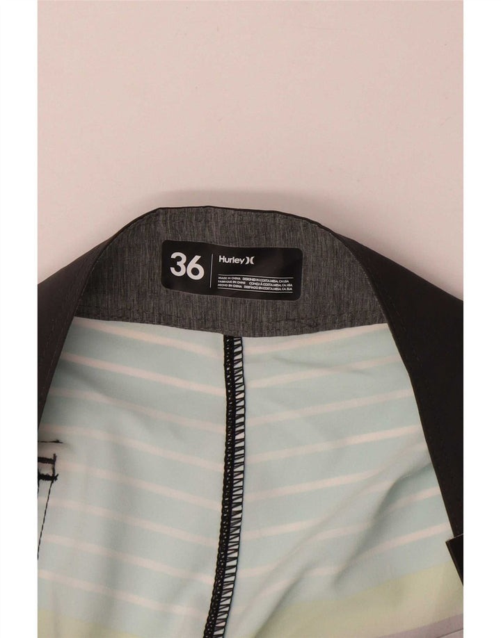Pantaloni scurți de înot Hurley Phantom pentru bărbați, mari, negru, color block