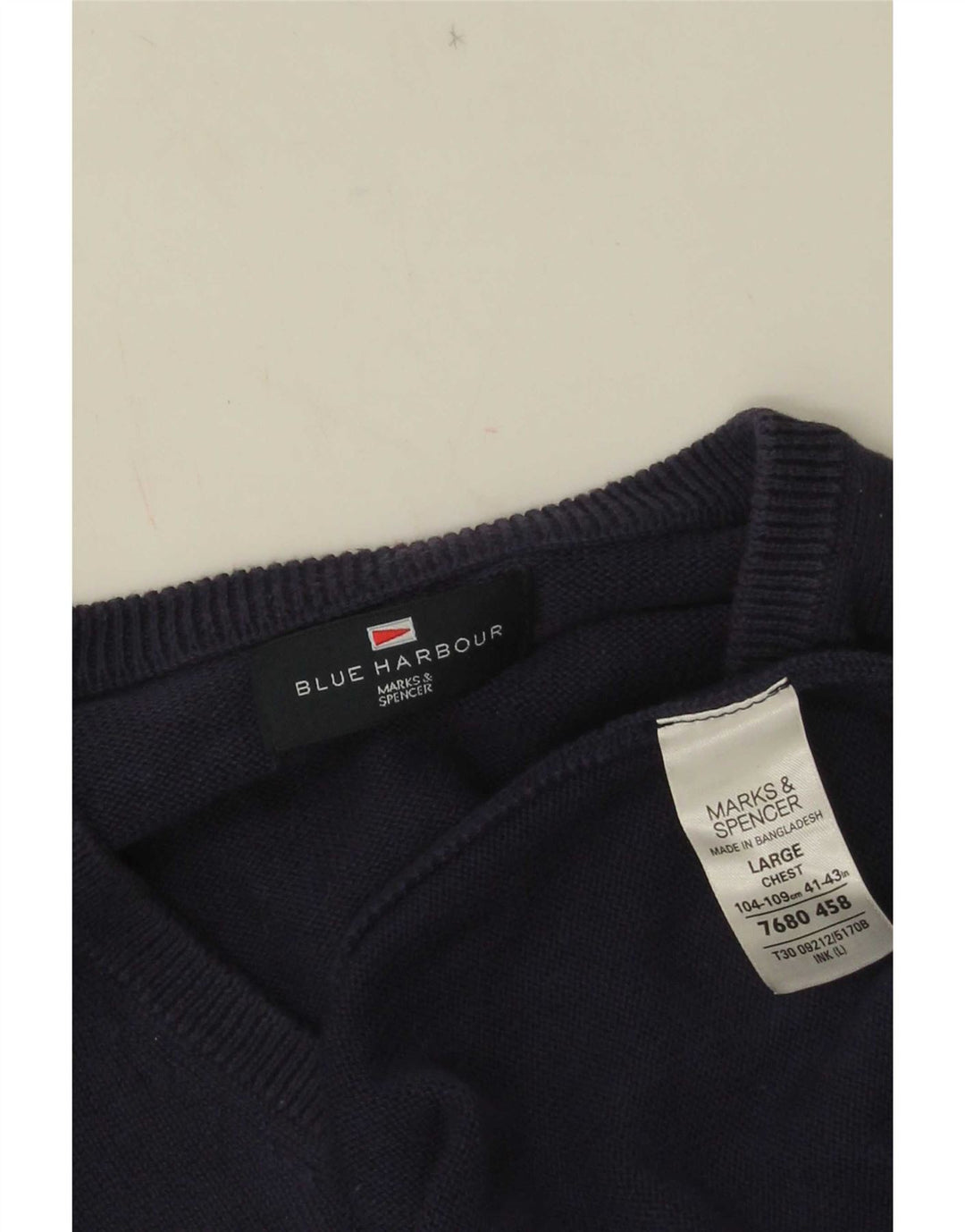 Marks & Spencer pentru bărbați Blue Harbour Vest Tank Top mare din bumbac bleumarin