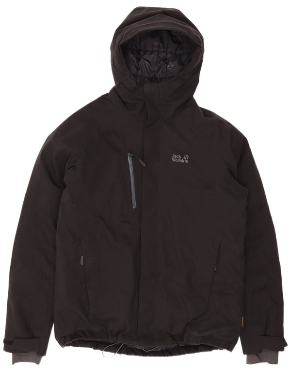 Jack Wolfskin Jachetă căptușită cu glugă pentru bărbați UK 40 Poliester negru mare